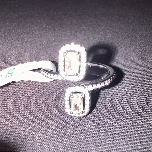 🤎 Smokey Topaz CZ Necklace & Ring Set – Hematite Plating – Bomb Party ✨ - Picture 6 of 10